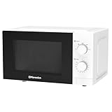 EMtronics 20 Litre 700W Manual Control Microwave with 5 Power Levels, Defrost Function, 35 Minute Timer and Cavity Light - White