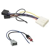 Sound-way Car Radio Antenna Kit, ISO Cable Connector, Antenna Adapter, Cable loom Harness compatible with Nissan