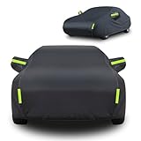 Full Car Cover Waterproof for ?ord Focus RS 2003-2004 (Mk1), All Weather for Automobiles Outdoor with Reflective Stripe Snow Sun Dust UV Protection(Black,for ?ord Focus RS 2003-2004 (Mk1))