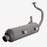 125cc Scooter Black Exhaust System compatible with Lexmoto FMX 125 WY125T-108 with (Without Guard)