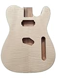 Unfinished Guitar Body Mahogany Flame Maple Veneer Guitar DIY For TL Style