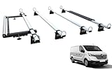 TITAN WorkReady Van Roof Rack 4 Bars - Compatible Fittings to fit a VAUXHALL VIVARO (2014-2019) Mk2 - With Rear Roller kit