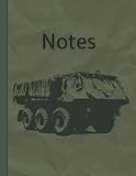 Notes: Alvis Stalwart Notebook, college ruled notebook, military vehicle notebook 8.5 x 11 inch