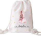 Ballet bag - Ballerina Personalised Bag Drawstring Cotton Gym Bag Back to School Girls Tap Dance Bag PE Pump Nursery Bag - Swimming Bag-Tutu - Ballet tights- Ballet Leotard