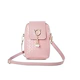 Small Crossbody Phone Bag Mini Shoulder Handbag for Women Girls PU Leather Cellphone Crossover Pouch for Travel