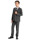 mintgreen Boys' Suits & Blazers, Wedding Outfit Party Formal Pageboy Prom Tuxedo, Dark Grey, 5-6 Years, Tag 6