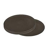 zuperzozial Camping Tableware Flavour-It Plate 25.5 cm, Mocha Brown (Pack of 4) Bioplastic C-PLA