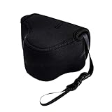 JJC Mirrorless Camera Case Pouch Bag for Fuji Fujifilm X-T100 X-T20 X-T10 X-E4 X-E3 X-A5 X-A2 X-A3 Olympus OM-D E-M10 Mark II with Lens