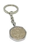 OCC Old Coin Cufflinks Premium 2001 Original 20p for a 24th birthday/Anniversary Keyring ideal for a 24th birthday