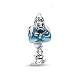 Beads R Us ® - Aladdin/Genie & Lamp Dangle Charm in S925 Sterling Silver & Enamel, Compatible with all European style Charm Bracelets, Anklets and Necklaces.