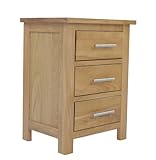 Kemtpase Rectangular Nightstand Cabinet Natural Solid Oak Lamp Beside Table Simple Wooden Bedside Tables For Bedroom Living Room Hallway 16.54x12.6x22.05 Inches