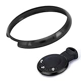 Key Fob Ring Cover, Akozon Aluminum Smart Key Fob Ring Rim Trim Cover Replacement for MINI R55 R56 R57 R58 R59 R60(Black)