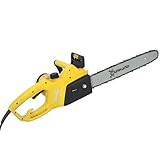 DURHAND 2000W Powerful Electric Chainsaw, 16" Aluminium Blade Portable Corded Chain Saw, 7250rpm Chain Saw for Garden Tree Pruning, 13m/s Chain Speed Auto Chain Lubrication to Cut Wood, Yellow