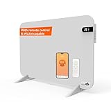 Könighaus 450 W Smart Dual Infrared Heater Wi-Fi App Control with Remote Control Including Towel Holder Feet and Mounting Material Colour: White