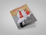 Lambretta 150 Scooter Happy Birthday Greeting Card 125mm x 178mm Including Envelope PT499