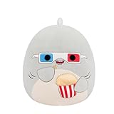Squishmallows Original 16-Inch Gordon the Grey Shark with 3D Glasses Eating Popcorn | Collectable Cute Plush Toy, Cuddly Toys for Children, Soft Toys, Cute Teddies Suitable for Girls and Boys Ages 3+