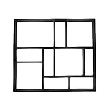 Path Maker Mould Irregular Reusable Paving Pavement Concrete Mould Stepping Stone Mold Paving Slab Concrete Mold for Pavement Driveway Patio Garden Road Floor(B)