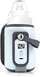Portable Baby Bottle Warmer Bag, USB Bottle Warmer Heater, 5 Gears Adjustable Bottle Warmer Cover with LCD Display for Milk and Food