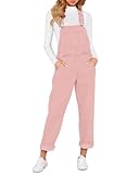 Vetinee Denim Dungarees for Women Uk Overalls Women Pink Size X-Large Fits UK Size 20 - UK Size 22
