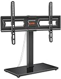 ELIVED Swivel Table Top TV Stand for most 37"-70" TVs with Max VESA 600x400mm up to 40KG, Height Adjustable TV stand for Plasma, LCD, LED, OLED Flat/Curved TVs, Universal Table Top TV Stand EV017