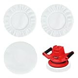 Flintronic 3Pc Car Polisher Pad Bonnet, 9-10 Inch Wool Buffing Pads, Soft Microfiber Car Polishing Bonnet Buffer pads, Cars-Polishing-Pads for car and Furniture Polishing Waxing (White)