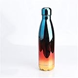 Gradient Coke Bottle Mug Personality Student Cup Sports Outdoor Blue red 500ml