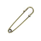 10 x Antique Gold Kilt Pins Safety Pins Saree Pins Brooch Diaper Pins