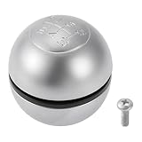 TUCKBOLD 6 Speed Manual Gear Shifter Knob for Alfa Romeo Giulietta | Front Automotive Gearbox Stick Shifter Lever Knob Black Silver Tone 1 Pcs