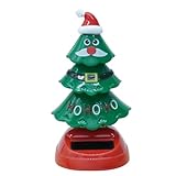 Christmas Tree Ornament - Swinging Dashboard Decoration, Festive Car Bobble Toy | Solar Powered Nodding Christmas Tree Figure Decoration for Vehicle Dashboard Holiday Display
