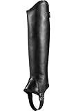 ARIAT Concord Chaps Smooth Black - Easy Stretch - Unisex - Durable unlined half chaps in premium full-grain leather Chap Size - S