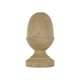 Wooden Post Finial - Treated Pine - Acorn or Ball 50 75 100mm Brown or Green Cap (100mm Acorn - Green)