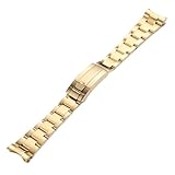 TVKSIPAR 20mm 21mm Fit For Rolex Fit For Daytona Fit For Oyster Fit For Perpetual Fit For Submariner Fit For Seiko NH35 Watch Strap Wrist Bracelet Solid Stainless Teel Watchband(Gold,21mm-no logo)