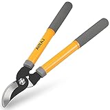 AIRAJ Bypass Loppers, More Power Less Effort Branch Lopper, Hardened Steel Blades with Non-Stick Coating,Bypass Loppers and Tree Trimmer Length: 38.5 cm, Quality Gardening Tree Lopper -Gray/Orange