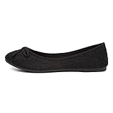 Lilley Gwen Womens Black Lace Slip On Ballerina - Size 7 UK - Black