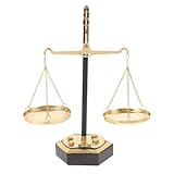 Libra Scale Metal Balance Scale Ornament: Iron Alloy Justice Symbol for Office Study Living Room Decor 9 Inch Table Centerpiece Present