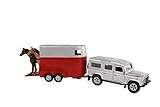 Kids Globe Land Rover Defender With Horse Trailer, Assorted color