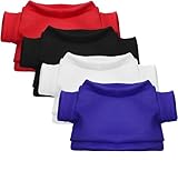 APOMOONS 4 Pcs Build a Bear Clothes, Bear Shirts Stuffed Animal Clothes, Fit Most 12-16 Inch Bears Tee Shirt Clothes, Teddy Bear Clothes Outfits Accessories, Cute Tiny Clothes Diy Mini