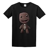 Little Big Planet Sackboy Video Game Black T-Shirt Printed Tee Graphic Top for Men Shirt S