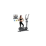 TODO 2 in 1 Elliptical Cross Trainer with App, 32 Level Resistance Magnetic Elliptical Machine, Cross Trainers for Home Gym with LCD Display, Heart Rate Sensors, Water cup- and Device Holder