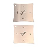 Alnicov Stainless Steel Guitar Fingerboard Fretboard Saddle Nut Radius Gauges Measuring Tool Set of 2