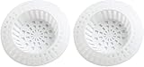 fiXte Plastic Sink Strainer - White Pack of 2. Large 70mm Diameter