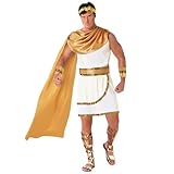 Morph Greek God Costume Men Toga Gladiator Roman Costume for Adults - Greek Toga Outfit for Themed Parties, X-Large