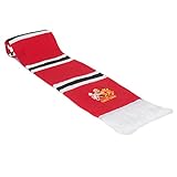 fan originals Scarf Manchester Crest in United Colours 3 Bar Red White Black