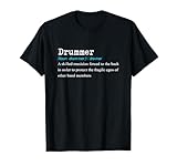Funny Drummer Dictionary Definition Gift for Drums T-Shirt