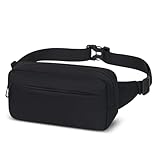 YINGLANG Bum bag Fanny Pack Men Women Large Capacity,Waterproof Bumbags with Adjustable Belt,Waist Bag for Outdoors Running Walking Hiking Jogging (Black)