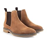 Silver Street London Men's Pimlico Suede Leather Smart Casual Formal Chelsea Boots (Cognac, UK Footwear Size System, Adult, Men, Numeric, Medium, 11)