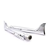 Motorbikes Universal Retro Fishtail Exhaust Pipe Muffler Silencer 2X For Harley Honda Yamaha Suzuki Chopper