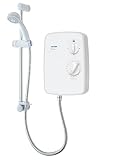 Triton Showers Riba | Shower Electric | 9.5 kW |White I Electrical Showers | with Showerhead & Anti Twist Hose | Best Electric Shower Units for Bathrooms