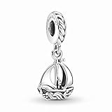 Blue Forget-Me-Not Flower Dangle Charm Beads Fit Charms Silver Bracelet Diy Women Jewelry Creative