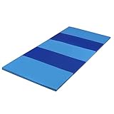 PLUFSIG Folding Yoga Gymnastics Mat, 78x185 cm (Blue)